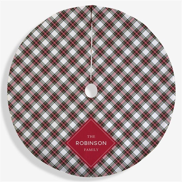 Classic Holiday Plaid Personalized Christmas Tree Skirt  - 42737
