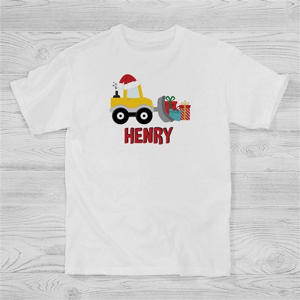 Construction & Monster Truck Personalized Christmas Kids Shirts - 42771