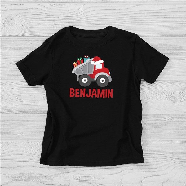 Construction & Monster Truck Personalized Christmas Kids Shirts - 42771