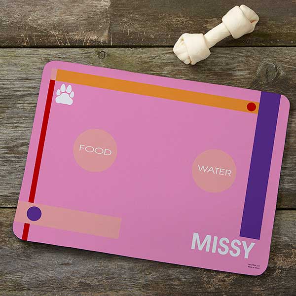 Personalized Dog Food Mat Designer Dining