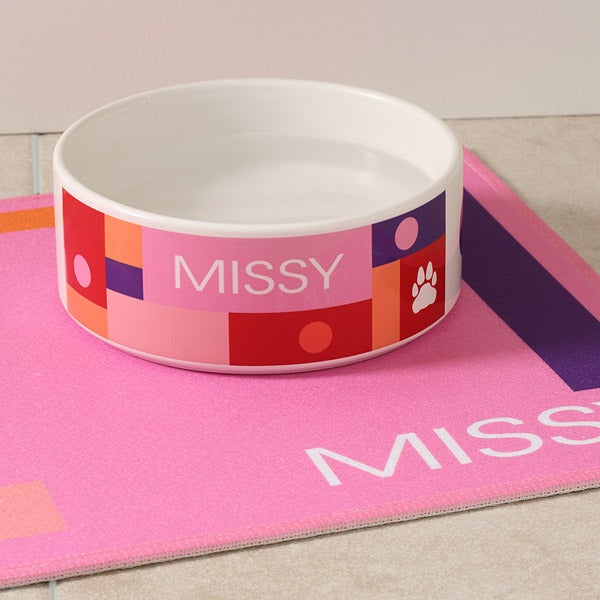 designer pet bowls
