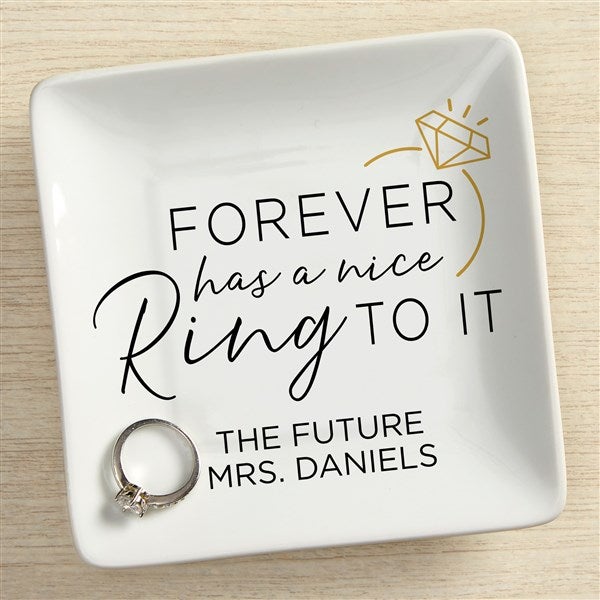 We're Engaged Personalized Ring Dish  - 42958