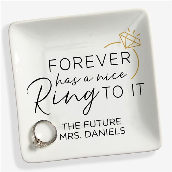 We're Engaged Personalized Ring Dish  - 42958