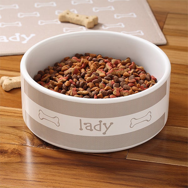 Personalized Ceramic Dog Bowls - Doggie Diner - 4296