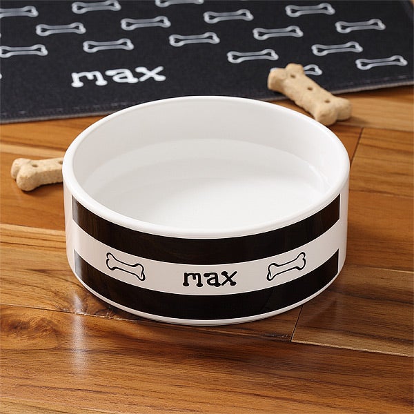 Personalized Ceramic Dog Bowls - Doggie Diner - 4296