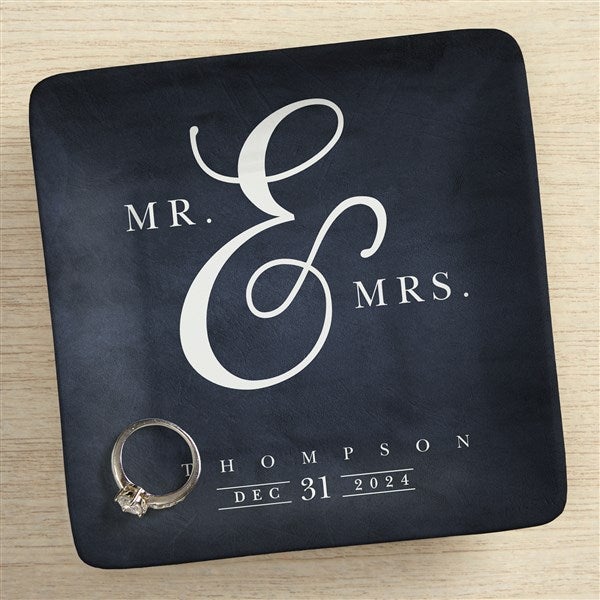 Moody Chic Wedding Personalized Ring Dish  - 42961