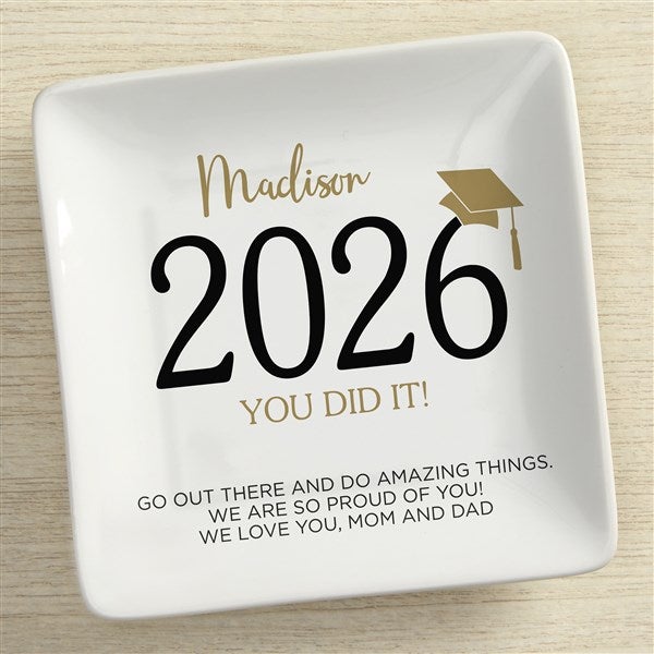 Classic Graduation Personalized Ring Dish  - 42971