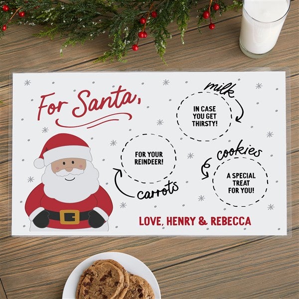 Cookies For Jolly Santa Personalized Christmas Placemat  - 42977