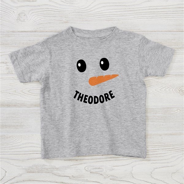 Smiling Snowman Personalized Holiday Kids Shirts  - 42980
