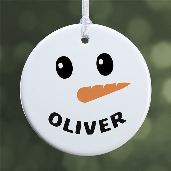 Smiling Snowman Personalized Christmas Ornaments - 42987