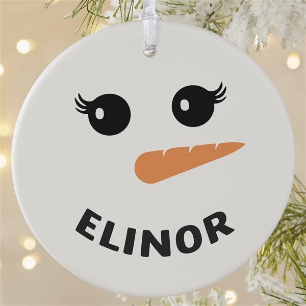 Smiling Snowman Personalized Christmas Ornaments - 42987