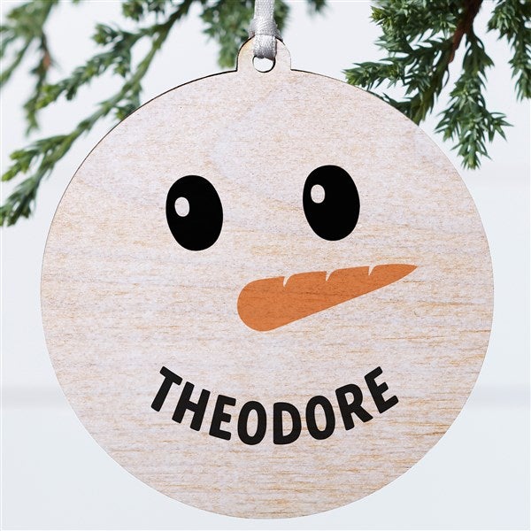 Smiling Snowman Personalized Christmas Ornaments - 42987