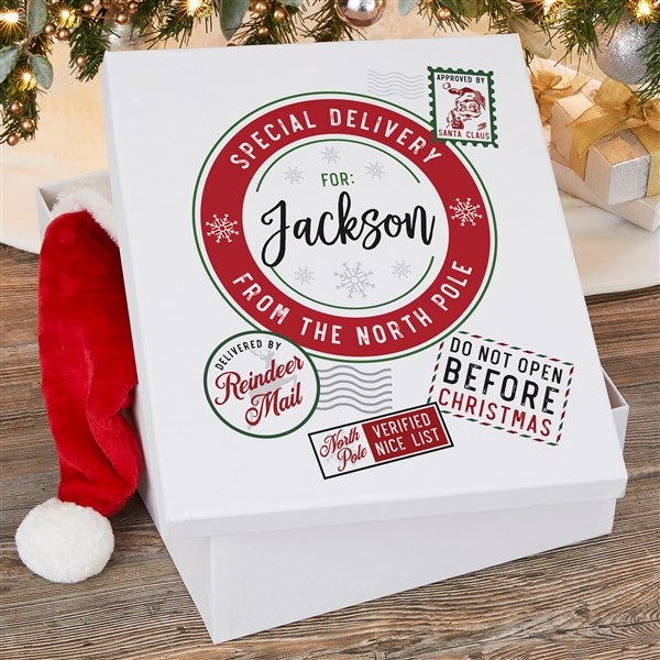 North Pole Delivery Personalized Keepsake Box - 42990