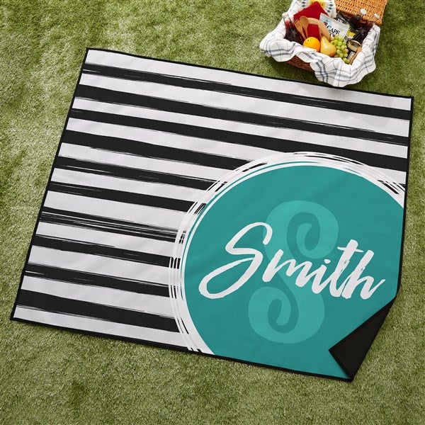 Stripes Personalized Picnic Blanket  - 42995