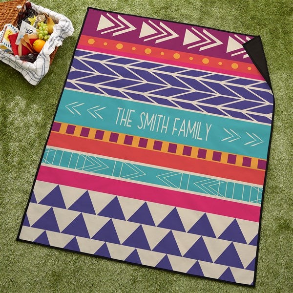 Bohemian Chic Personalized Picnic Blanket