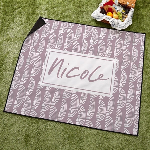 Hand Drawn Personalized Picnic Blanket  - 43002