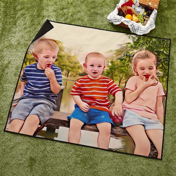 Cartoon Yourself Personalized Picnic Blanket - 43006