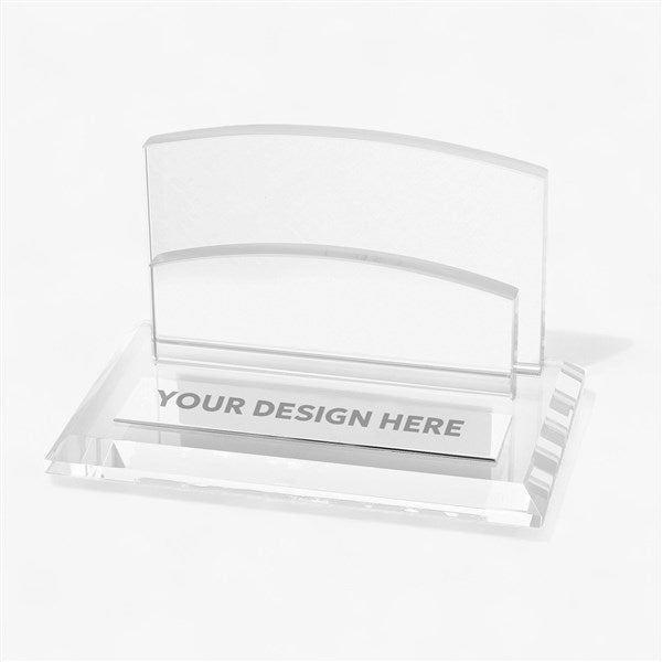 Corporate Engraved Glass Business Card Holder - 43022