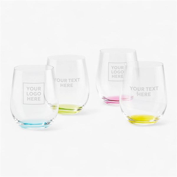 Corporate Engraved Riedel O' Happy Wine Glass Bar Set  - 43029