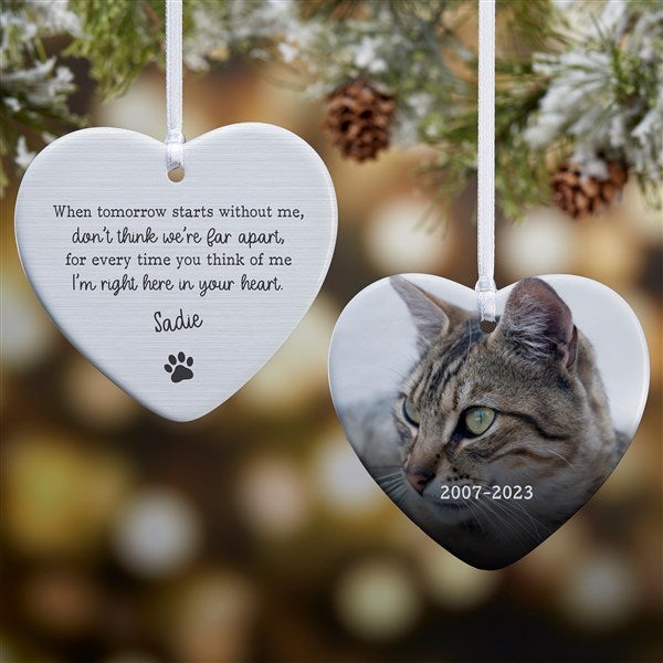 Pet Memorial Personalized Heart Ornament  - 43046