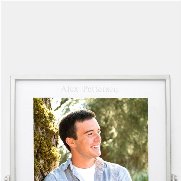 Engraved Graduation Silver Floating 5x7 Picture Frame