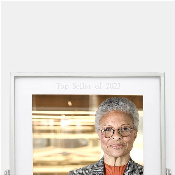 Engraved Silver Floating 5x7 Office Picture Frame