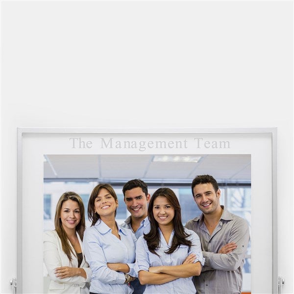 Engraved Silver Floating Large Office Business Picture Frame 8x10