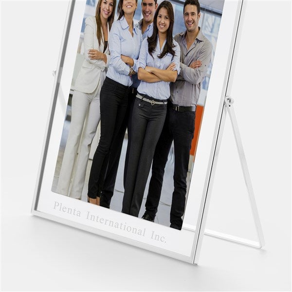 Engraved Silver Floating Large Office Business Picture Frame 8x10