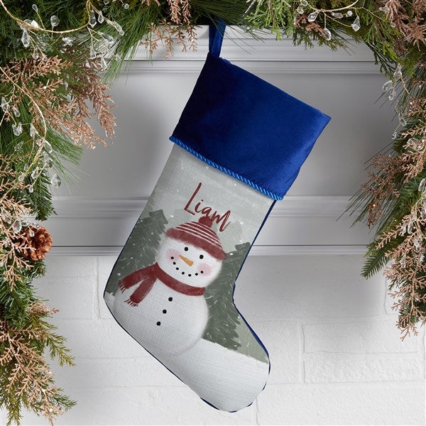 Watercolor Snowman Personalized Christmas Stockings  - 43075