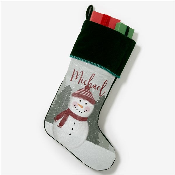 Watercolor Snowman Personalized Christmas Stockings  - 43075