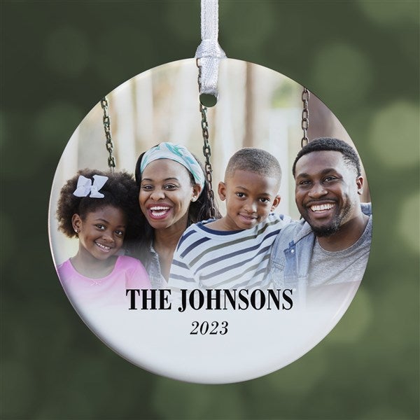 Merry & Bright Personalized Photo Christmas Ornaments - 43126