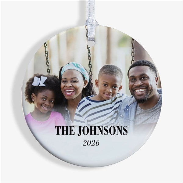Merry & Bright Personalized Photo Christmas Ornaments - 43126