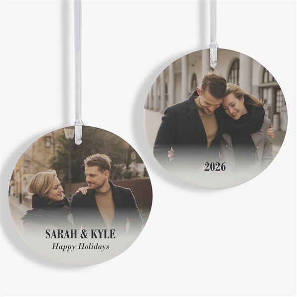 Merry & Bright Personalized Photo Christmas Ornaments - 43126