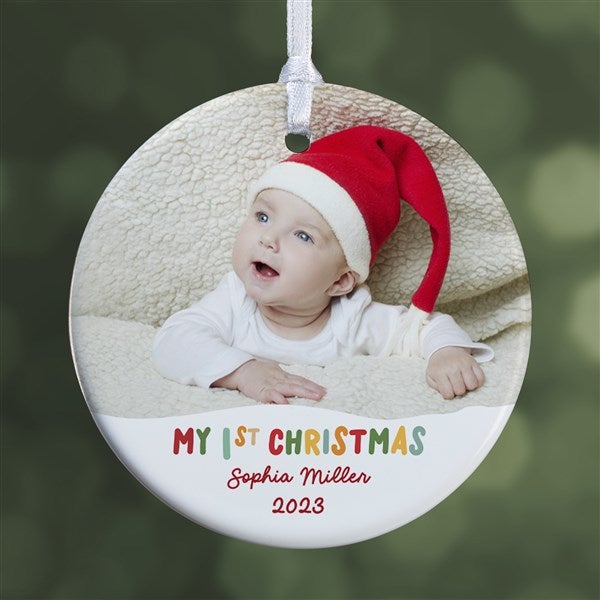 Bundle Of Joy Personalized First Christmas Photo Ornament - 43136