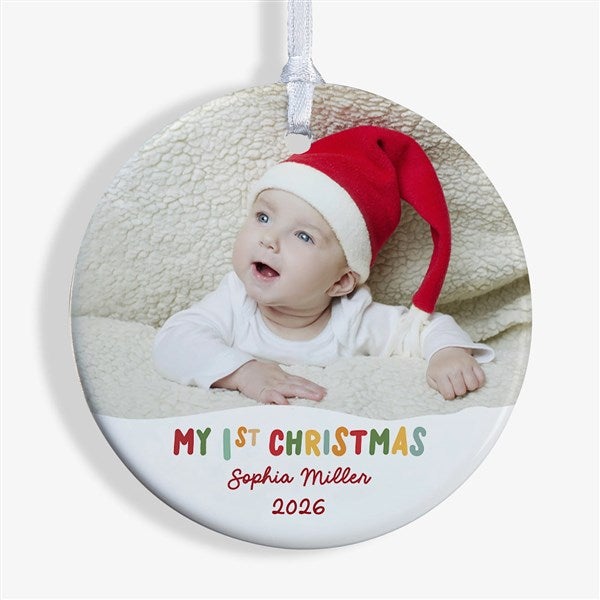 Bundle Of Joy Personalized First Christmas Photo Ornament - 43136