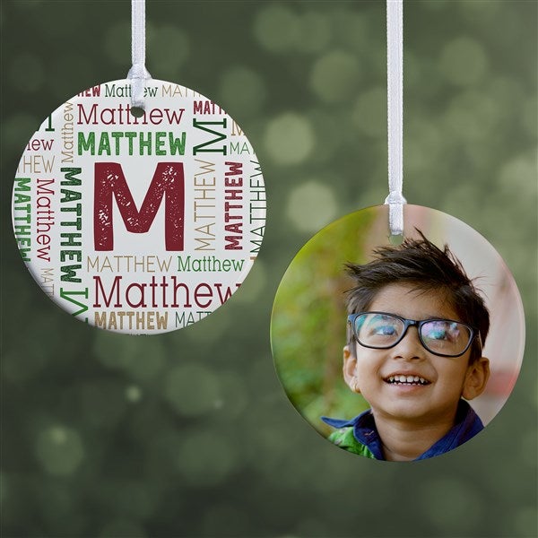 Christmas Repeating Name Personalized Ornament  - 43152