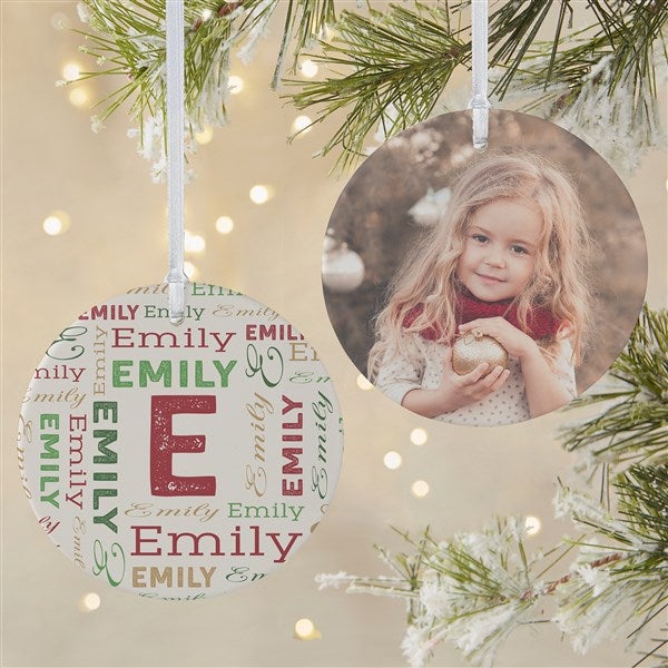 Christmas Repeating Name Personalized Ornament  - 43152