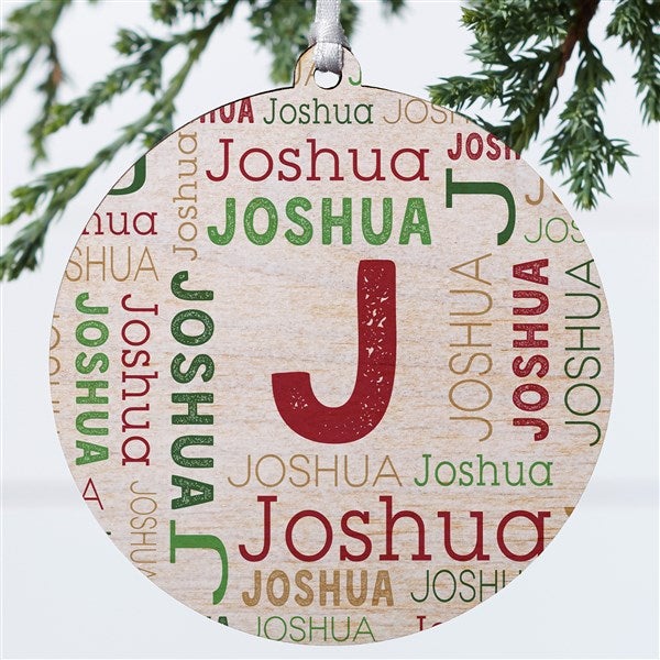 Christmas Repeating Name Personalized Ornament  - 43152