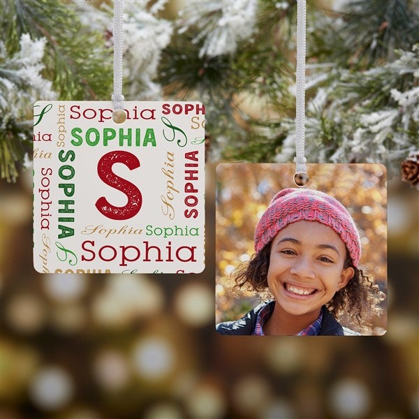 Christmas Repeating Name Personalized Ornament  - 43152