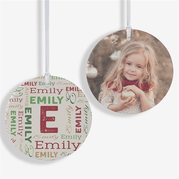 Christmas Repeating Name Personalized Ornament  - 43152