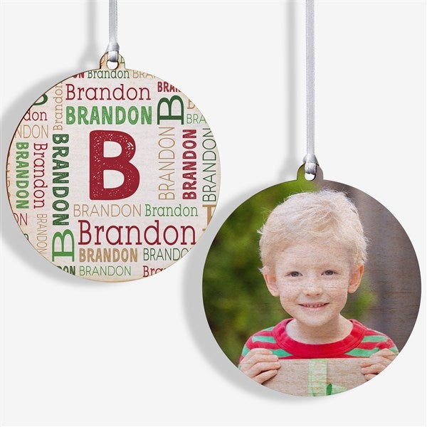 Christmas Repeating Name Personalized Ornament  - 43152