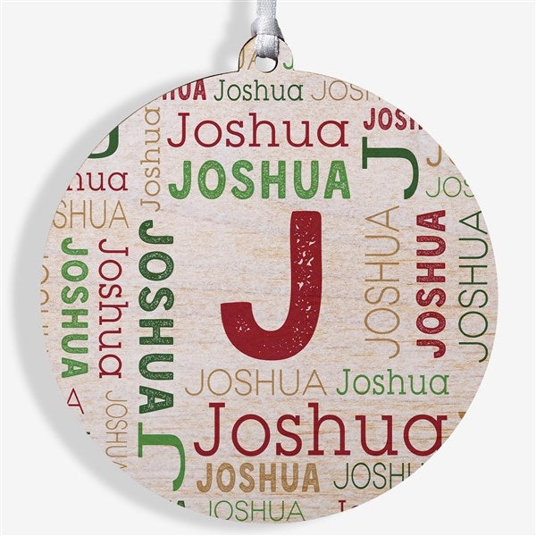 Christmas Repeating Name Personalized Ornament  - 43152