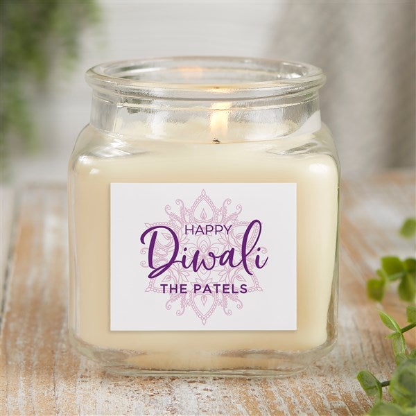 Diwali Personalized Glass Candles - 43169