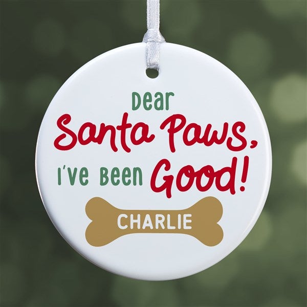 Santa Paws Personalized Ornament - 43208