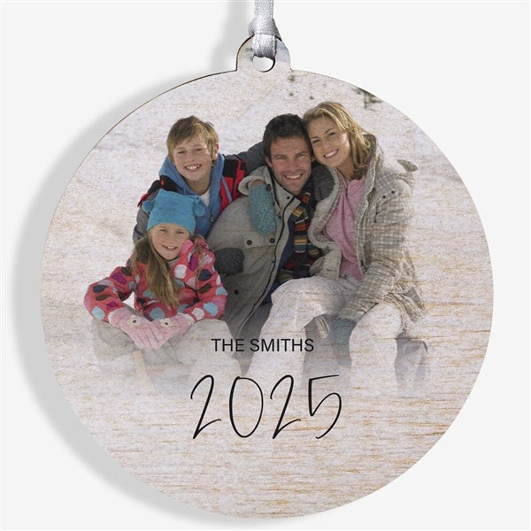 Script Family Photo Personalized Ornament  - 43214