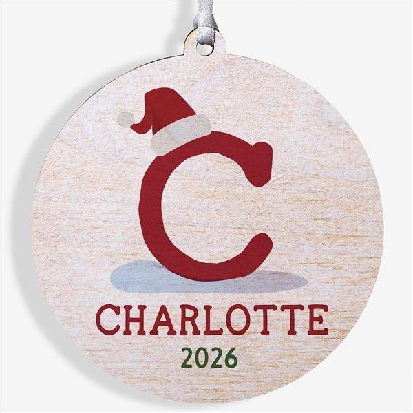 Initially Santa Personalized Christmas Ornaments - 43225