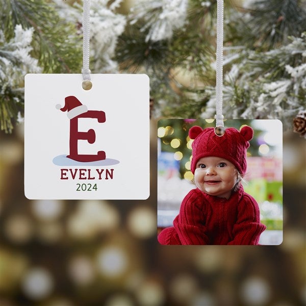 Initially Santa Personalized Christmas Ornaments - 43225