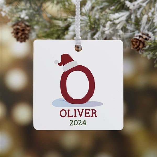Initially Santa Personalized Christmas Ornaments - 43225