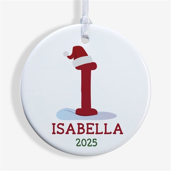 Initially Santa Personalized Christmas Ornaments - 43225