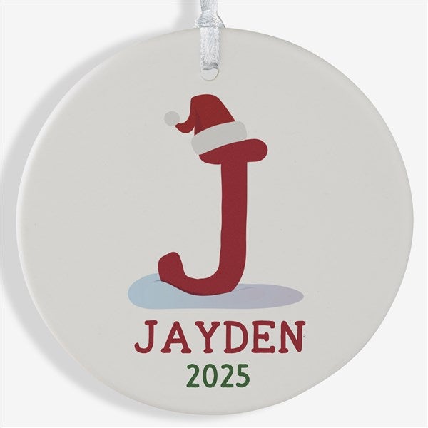 Initially Santa Personalized Christmas Ornaments - 43225